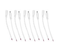 5 pares 55x21mm macho hembra DC Power Barril enchufe conector conector cable cable cable para tira LED luz productos digitales blanco proporciona fácil instalación y alto rendimiento (blanco)