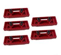 5 patas de montaje ABS de 75 mm, color rojo, negro, fácil de instalar (rojo | Fácil instalación de tornillo o pegamento, fuerte sujeción, paquete de 5 unidades, opciones rojo/negro