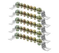 5 Piezas Bloque Conector de Cable de Tierra de Latón, 7 Posiciones | Alta Conductividad, Capacidad para Corriente Intensa, Resistente al Calor, Instalación Sencilla, para Cajas y Circuitos
