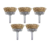 5 Piezas Cepillo de Alambre de Acero Inoxidable, Cabezal | Cabezal de Pulido Útil, Quita Polvo, para Acero y Latón, Uso en Taller y Mecanizado