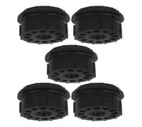 5 piezas Cojinete de Rueda de Aire Acondicionado 6mm, Goma Negra | Interior y Eje de Ventilador, Ajuste 3,2x3,2x1,5cm, Silenciosa