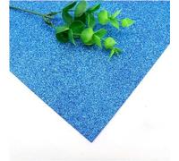 5 piezas de 2 mm de grosor, 20 x 30 cm, con purpurina dorada en polvo, papel de esponja brillante, papel de espuma para jardín de infantes, suministros hechos a mano para bricolaje sin pegamento, azul