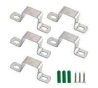 5 piezas de abrazadera de tubo cuadrado M80x20mm 304 de acero inoxidable en forma de U abrazadera metálica para colgar tubos abrazadera de manguera con tornillos