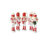 5 Piezas de Adornos Navideños de Cascanueces, Figuras de Cascanueces de Madera, Adornos de Soldados de Cascanueces Para Árbol de Navidad, Decoración de Mesa (13 cm)