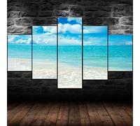 5 piezas de arte de pared Naturaleza Paisaje Marino Playa Océano impresión de lienzo de pared arte pintura,impresión en lienzo 5 piezas,cuadro sobre lienzo 5 piezas,cuadro en lienzo 5 piezas 150x80cm