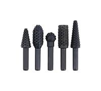 5 piezas de carburo de tungsteno punta rotativa para amoladora de 1/4 pulgadas, kit de vástago para carpintería, tallado de metal, grabado pulido