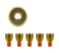 5 piezas de cuerpo de boquilla de antorcha TIG, para serie WP-9/20/25 con lente de gas, juego de lentes de gas de soldadura de cobre, para electrodos de 0.5 mm a 3.2 mm, compatible con las principales