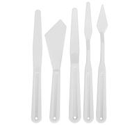 5 piezas de plástico, paleta de pintura, cuchillos, arte flexible, herramientas de espátula de pintura con 5 estilos diferentes para pintura al óleo, mezcla de pinturas de colores acrílicos
