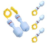 5 piezas de sensor de nivel de agua, tanto los circuitos AC220V como AC/DC24V pueden ser utilizados, interruptor de líquido sensor de líquido para hidroponía, jardinería, acuario, piscina, tanque 52mm