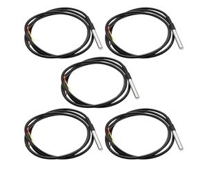 5 piezas de sensor de temperatura DS18B20, cable de 1m. Impermeable y preciso, ±0,5°C de precisión, compatible con Arduino, para Raspberry Pi y Shelly. Sensor de temperatura para proyectos de