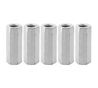 5 piezas de tuercas de acoplamiento hexagonales tuerca de manga de varilla larga separador de acero al carbono sujetadores de rosca M12 (M12 * 50)