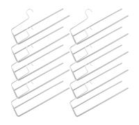5 Piezas Perchas Múltiples para Pantalones de Varios Niveles, Doble Barra | PVC y Metal, Diseño Abierto Recubrimiento Antideslizante, para Armarios Pequeños y Dormitorios