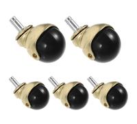 5 Piezas Ruedas de Repuesto Varilla para Silla de Oficina | PP y Acero Inoxidable, Estilo Vintage Dorado, para Sillas de Escritorio Ruedas y Muebles