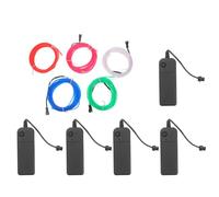 5 Piezas Tira de Luz LED Portátil de 3 Metros Recortable | Plástico Tpe, Trazado Flexible y Parpadeo Lento, para Halloween, Cosplay y Decoración