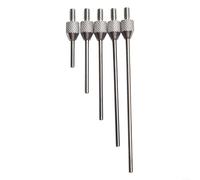 5 puntas de aguja de carburo para indicador digital de profundidad, punta plana de vástago roscado M2.5 de 1.5 mm de diámetro, sonda intercambiable para medidor de altura micrómetro (10/20/30/40/50 mm