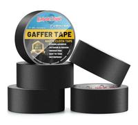 5 Rollos Cinta Gaffer Negra 50mm x 27,4m Impermeable Sin Residuos