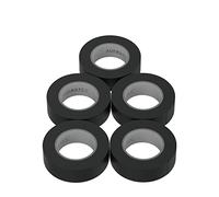 5 rollos VDE cinta aislante eléctrica cinta aislador PVC 15mm x 10 DIN en 60454-3-1 Color: Negro