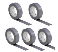 5 rollos VDE cinta aislante eléctrica PVC cinta adhesiva 15mm x 10m DIN EN 60454-3-1 color: gris