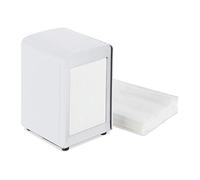 5 servilleteros retro de metal, pequeños servilleteros para heladería, cafetería, bistro, HBT: 15 x 9,5 x 11, color blanco