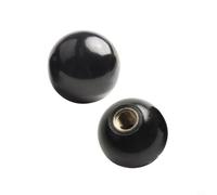 5 tiradores de bolas negras de baquelita con rosca interior M5/M6/M8/M10/M12, botones giratorios de 20-40 mm para máquinas herramientas, fácil montaje sin herramientas para imprenta y dispositivos