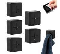 5 Toalleros Autoadhesivos, Toalleros de Cocina, Ganchos de Pared Cuadrados, Toalleros Enchufables, Sin Taladros, Aptos para Toallas, Trapos, Paños de Cocina, Toallas de Baño y Cocina