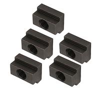 5 Tuercas con Ranura en T con Acabado de óxido Negro, Roscas M12, Alta Dureza y Resistencia, Conecta Otras Piezas para Extrusiones de Aluminio con Ranura en T