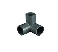 5 uds 20/25/32/40/50mm 3 vías conector de tubería de agua de PVC accesorios de riego de jardín hogar acuario accesorios de tubo de agua adaptador de junta(Gray,50mm)