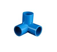 5 uds 20/25/32/40/50mm 3 vías conector de tubería de agua de PVC accesorios de riego de jardín hogar acuario accesorios de tubo de agua adaptador de junta(Azul,40mm)
