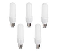 5 uds Bombilla Led con forma de tubo, bombilla forma tubular largo, 9W, luz fria/blanca 6500K y luz calida/amarilla 3000K, casquillo grande E27, Don Feliz