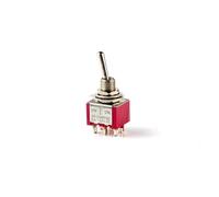 5 uds interruptor de palanca en miniatura unipolar doble tiro ON-OFF-ON/ON-ON 120VAC 6A 1/4 pulgadas montaje MTS-102 103 202 203(MTS-203)