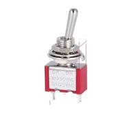 5 uds interruptor de palanca unipolar doble tiro ON-OFF-ON/ON-ON 120VAC 6A 1/4 pulgadas montaje 103(MTS-103 5PCS)
