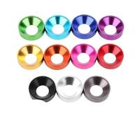 5 uds M2 M2.5 M3 M4 M5 M6 M8 junta de arandela de cabeza avellanada anodizada colorida de aluminio espaciadores de aluminio for perno de tornillo DIN7991(Royal Blue,M2.5 (5pcs))