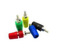 5 uds M4X36 Terminal de cobre puro 4mm toma de Banana 20A conector de clavija de plátano(5pcs Red)