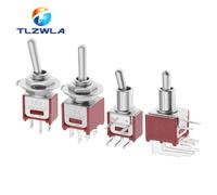 5 uds Mini interruptor de palanca TS-6 SPDT Horizonte ángulo recto tipo 3/6 pines 2/3 posiciones ON-OFF-ON 1.5A 250VAC KL-S102