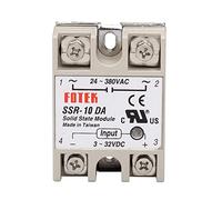 5 uds relé de estado sólido SSR-10DA 25DA 40DA 50DA 60DA 100DA radiador 3-32 V/CC a 24-380 V/AC SSR(SSR-90DA)