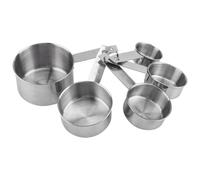 5 uds tazas medidoras, juego de tazas medidoras de acero inoxidable 250ml, 125ml, 80ml, 60ml, 30ml tazas medidoras de Metal apilables para líquido y seco