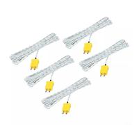 5 unidades de sensores de termopar tipo K 2 m cable para TM902C TES1310 TM6801 medición de temperatura aislamiento de fibra de vidrio -50 a 400 grados