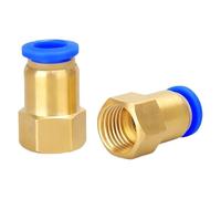 5 unidades PCF8-02 conector rápido neumático conector de aire PCF for tubo de manguera de 8mm a hilo femenino BSP de 1/4"