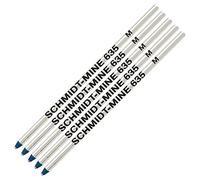 5 unidades - Schmidt 635 Mini D1 - Recambios para Bolígrafo Azul