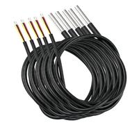 5 Unidades Sensor de Temperatura Digital, Sonda de Temperatura de Acero | Inoxidable con Cable de 3 Metro Impermeable Precisión ±0,5 °C, -55 °C a +125 °C Compatible con Arduino Raspberry Pi Shelly