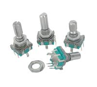 5 unids/lote 20 posiciones codificador rotatorio de 360 grados EC11 w botón de empuje mango de 5 pines largo 15/20MM con un interruptor de botón incorporado 15mm Half handle