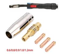 5 unids/set, consumibles de punta de contacto Mig soldadura MIG MB15 15AK boquillas de punta de contacto puntas de contacto 0,6/0,8/0,9/1,0/1,2mm antorcha de soldadura 20pcs 1.2mm Tip