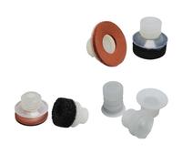 5 ventosas de silicona sin costuras rojas/negras for superficies rugosas, con cabezal grande, acabado espejo, for uso industrial.