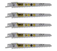 5 x SabreCut SCRS644D_5 150 mm 6 TPI S644D Hojas de sierra de sable de corte rápido de madera Compatible con Bosch Dewalt Makita y muchos otros
