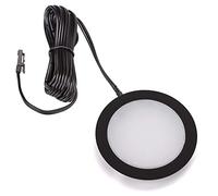 5 x SO-TECH® Foco empotrable LED GIULIA 12V 3W Blanco cálido - 2700K / 65 x 12 mm/Negro Foco empotrable para muebles