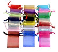 50/100 unids/lote bolsa de regalo de Organza para joyería bolsas con cordón de 24 colores para boda bolsas de regalo de dulces de Navidad embalaje de joyería 4Light purple