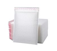 50/25 uds. Sobres de burbujas para correo Rosa Poly Bubble Mailer Autosellado Sobres acolchados Bolsas de regalo Bolsas de embalaje negras/azules para negocios-blanco, 11x15 cm, 25 uds.
