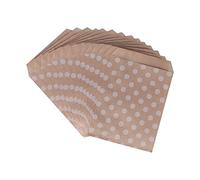 50 bolsas de papel desechables |Bolsas de regalo Kraft sostenibles para snacks |Bolsas de recuerdo de fiesta para golosinas/galletas/palomitas de maíz |6.5x5.1in, cierre fácil (Polka dot paper bag