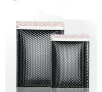 50 bolsas de sobres dorados para bolsas de envío, embalaje acolchado, bolsa de embalaje impermeable, color negro, 15 x 20 cm