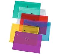 50 carteras de plástico A5 transparentes brillantes para documentos, varios colores
